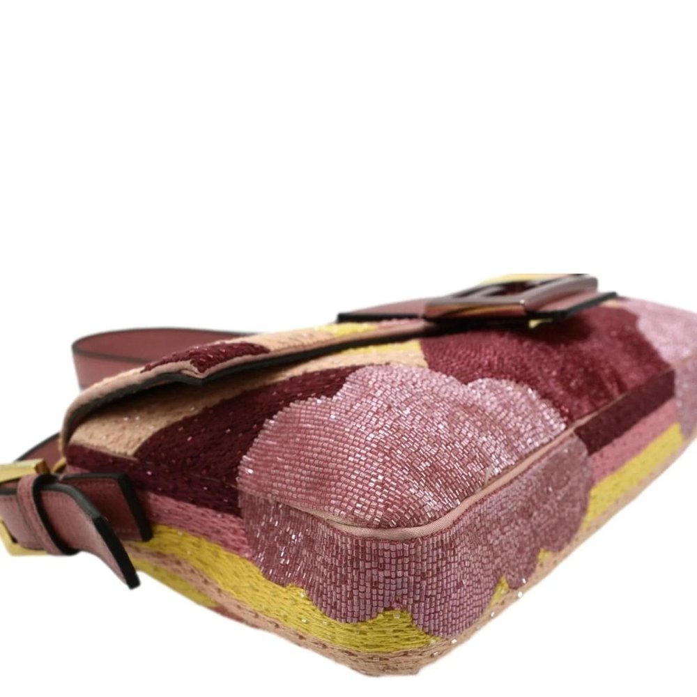 FENDI Baguette 1997 Satin Leather Shoulder Satchel Bag Multicolor - Picture 9 of 12